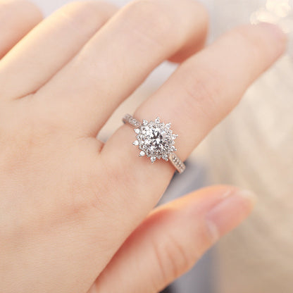 Vintage Style Lace Sunflower Ring