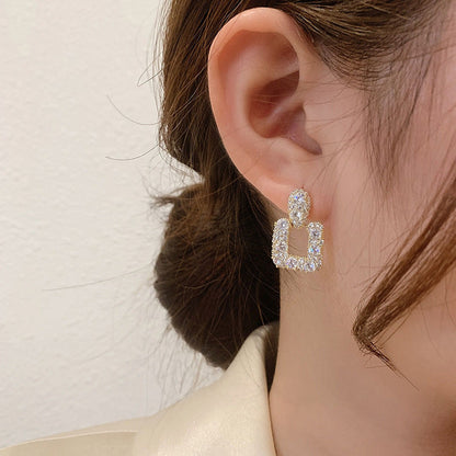 Super Sparkle Geometric Zircon Earrings