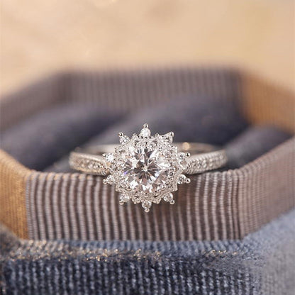 Vintage Style Lace Sunflower Ring