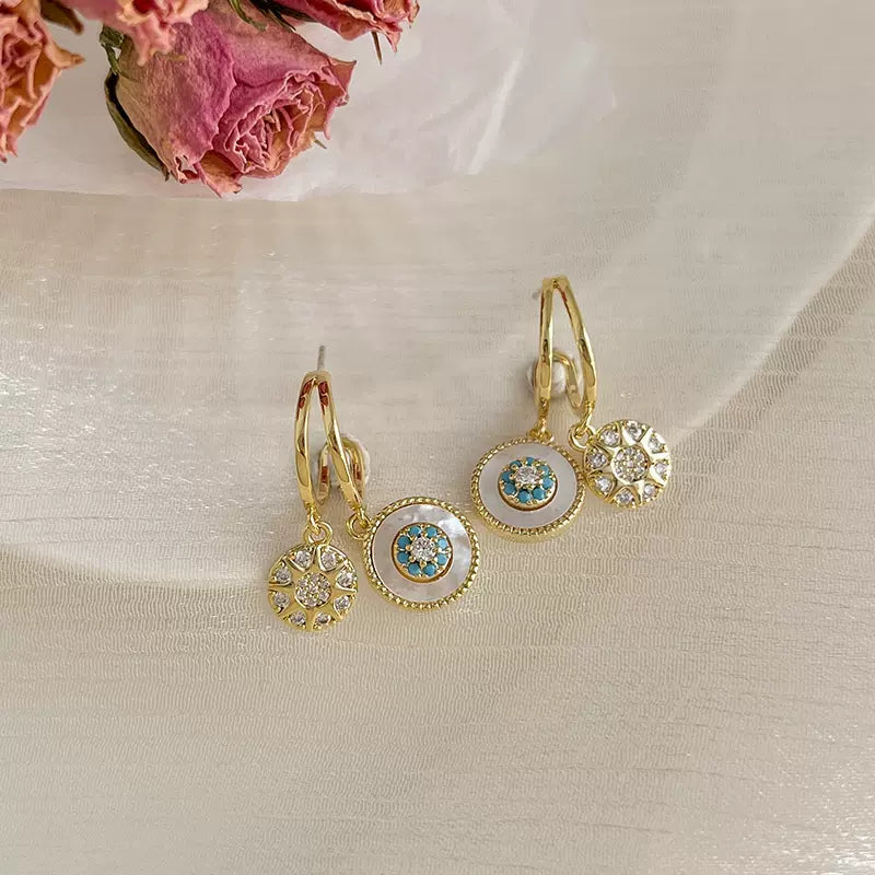 Zircon Astral Shell Earrings