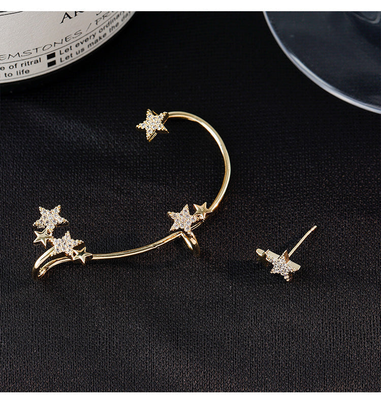 Asymmetric Star Hook Earring & Stud Earrings