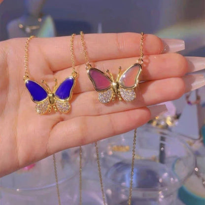 Color Changing Butterfly Necklace